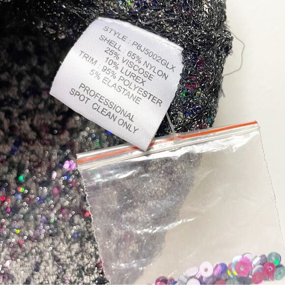 Parker Anna Short Sleeved Sequined Crewneck Multicolor Blouse - Picture 6 of 13